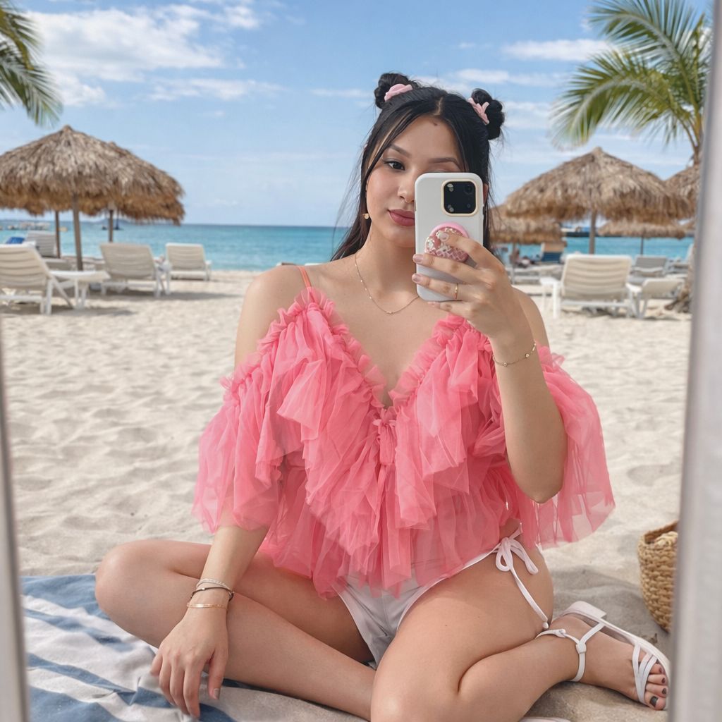 Santorini Ruffle Blouse