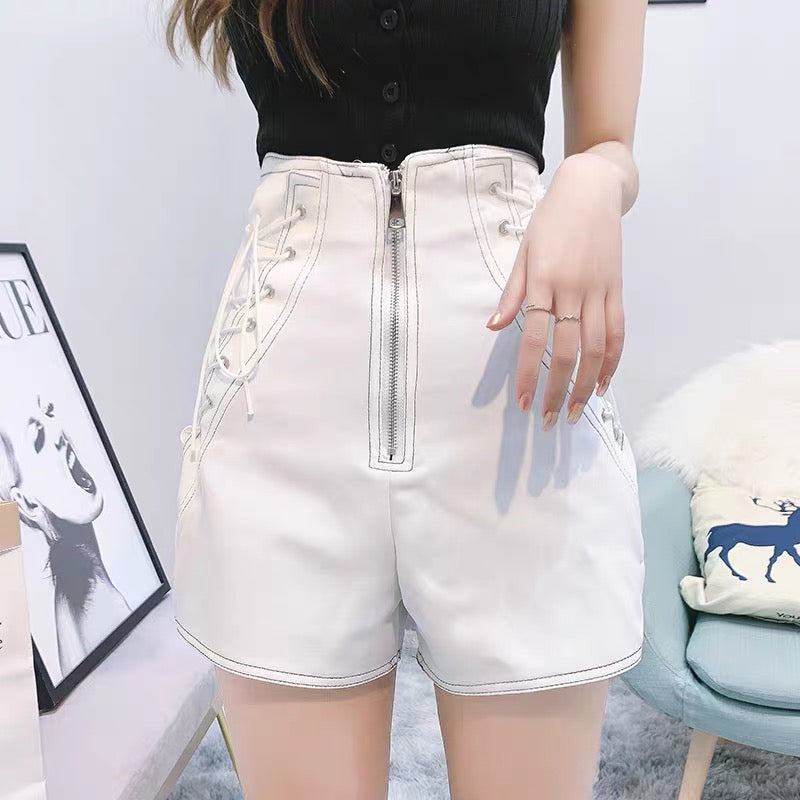 High Waisted Lace Up Shorts - Made For Her Label