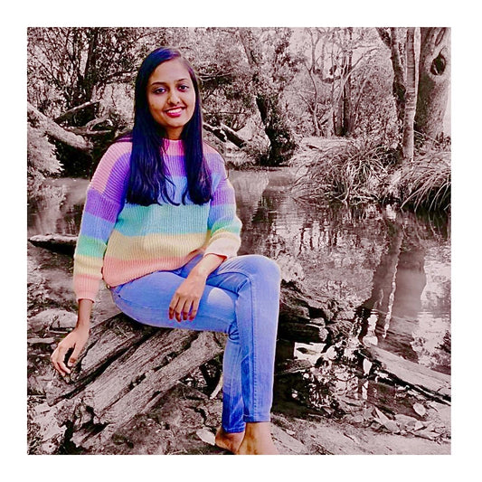 Client Ramya In Our Rainbow Colourful Pullover