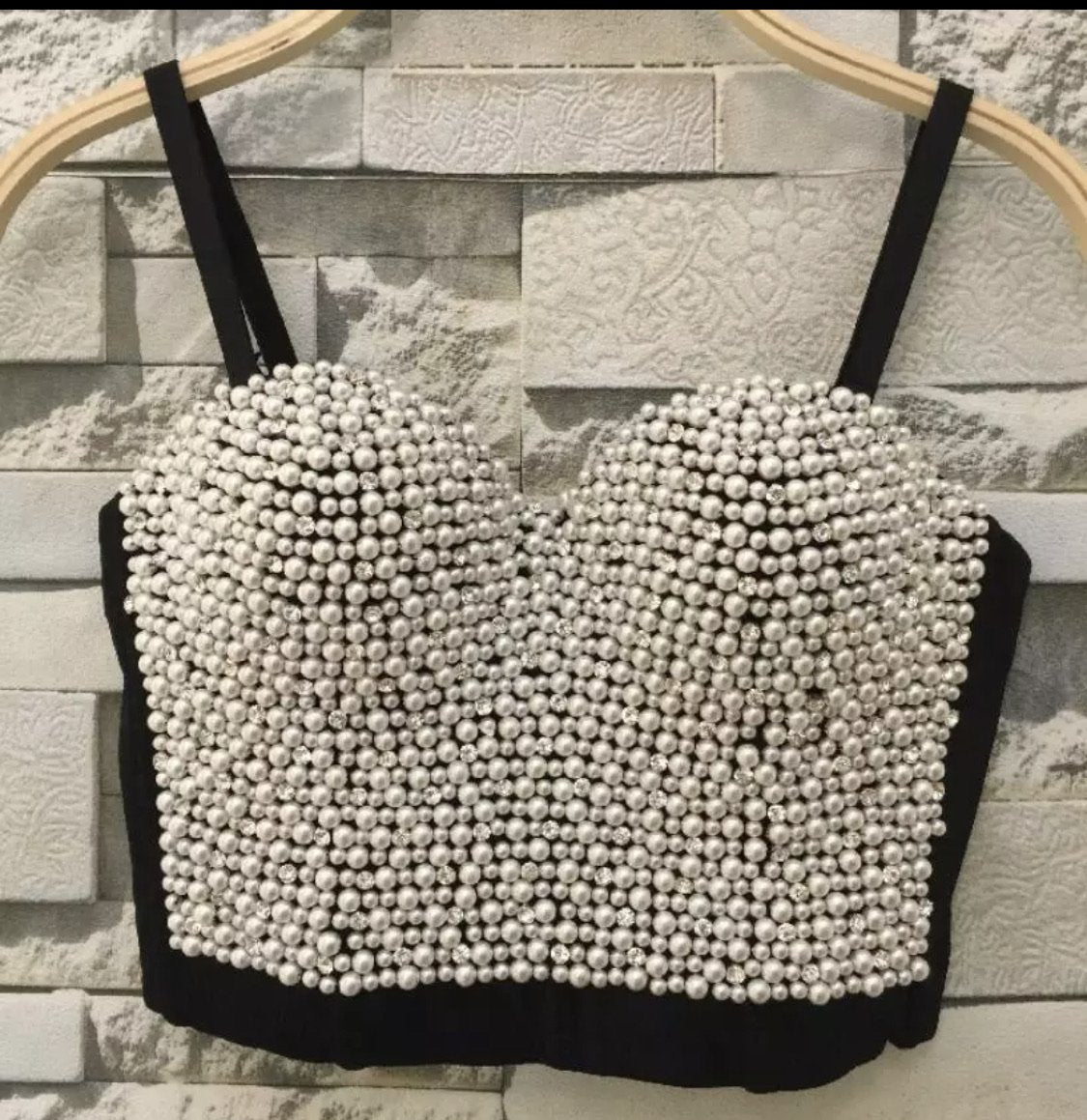 Hand Made Pearl Beaded Bustier - Made For Her Label