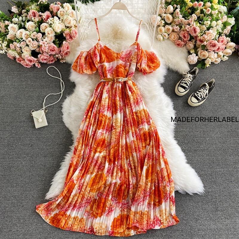 Ramona Pleated Floral Dress