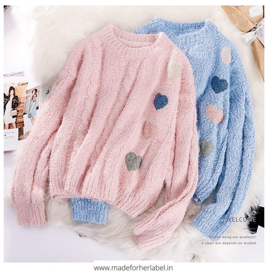Samara Heart Sweater - Made For Her Label