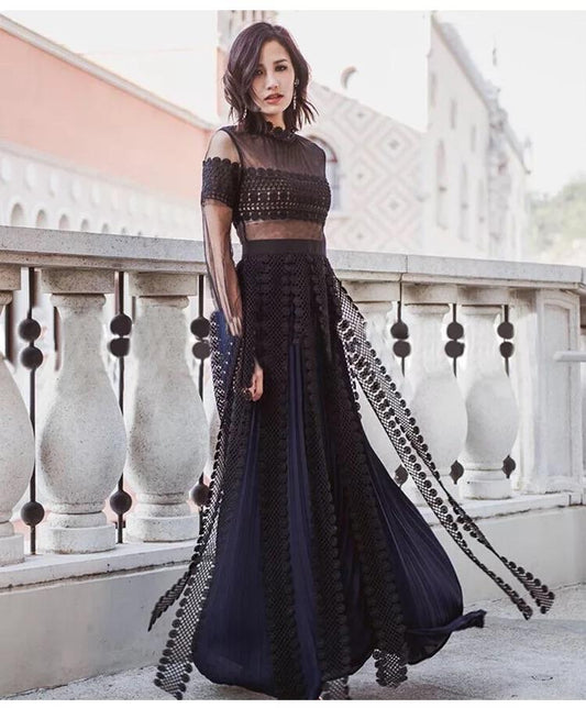 Lace Patchwork Maxi Dress - Made For Her Label