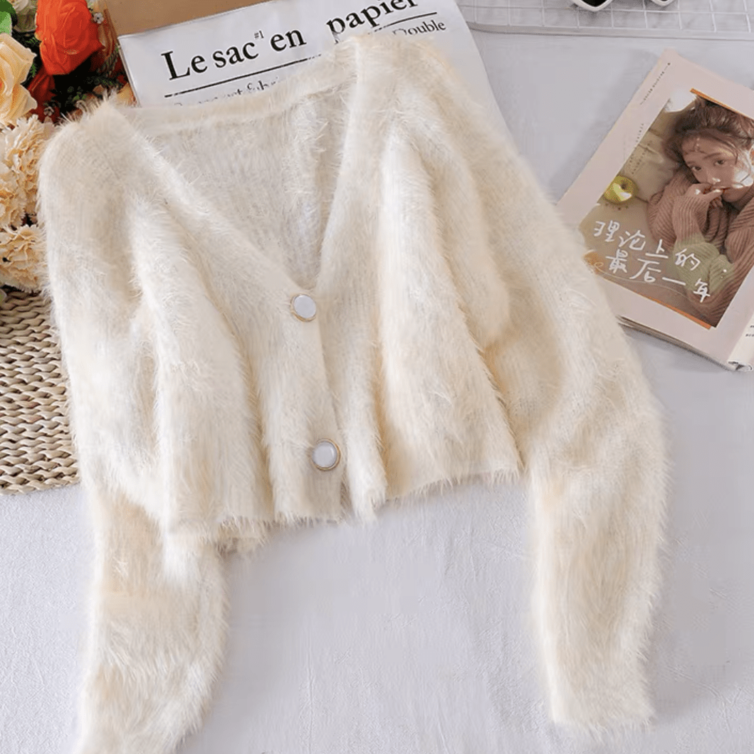 Bettey Fur Cardigan - Made For Her Label
