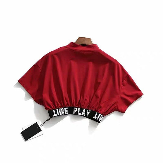 Blair Turtle Neck Cropped T-shirt - Made For Her Label