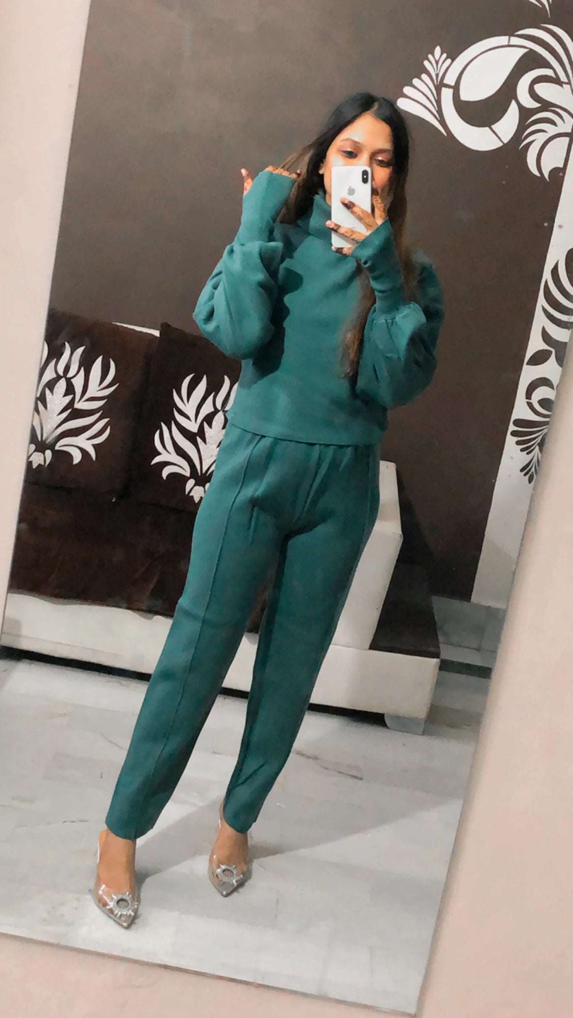 Tina Datta In Our of Turtleneck Warm Tracksuit