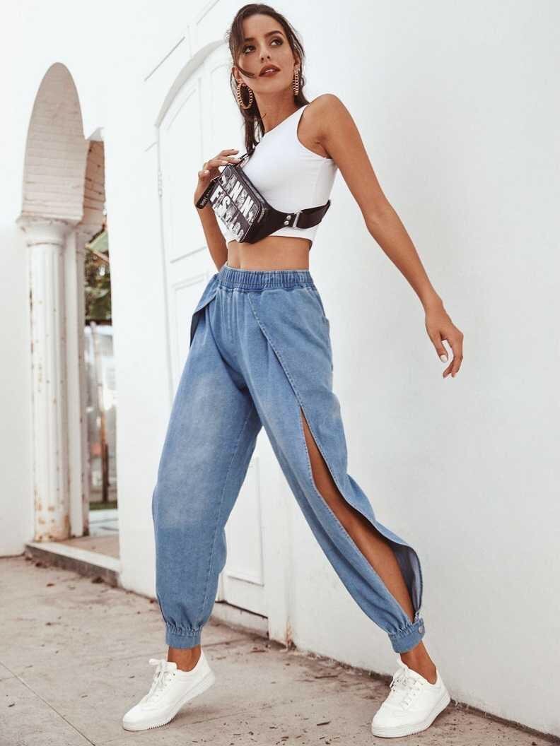 Side Slit Joggers - Made For Her Label