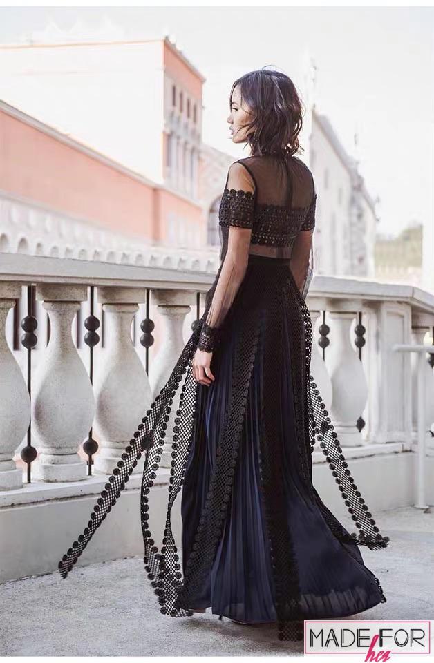 Harshali Zine In Our Lace Patchwork Maxi Dress - Made For Her Label