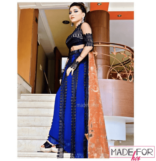 Client Arshi In Our Lace Patchwork Maxi Dress - Made For Her Label