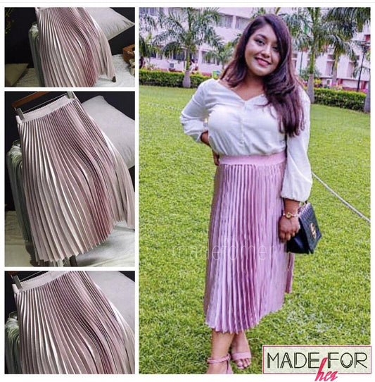 Client Shatabdi In Our Luxury Pleated Skirt - Made For Her Label