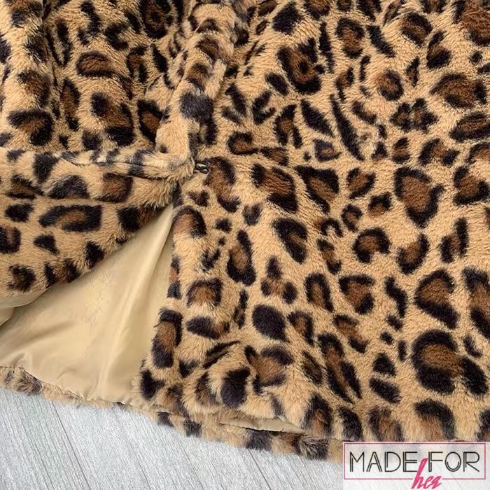 Client Sakshi In Our Leopard Furr Coat - Made For Her Label