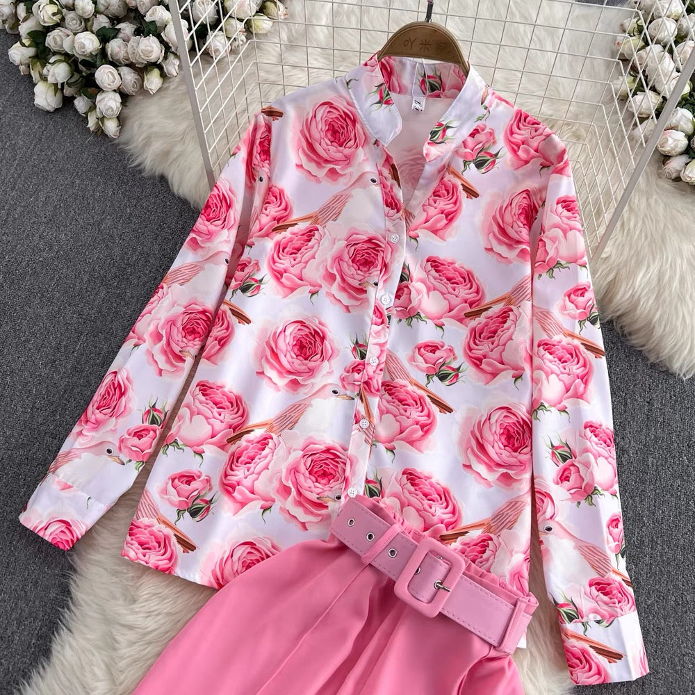 Roohi Floral Shirt With Pants Set