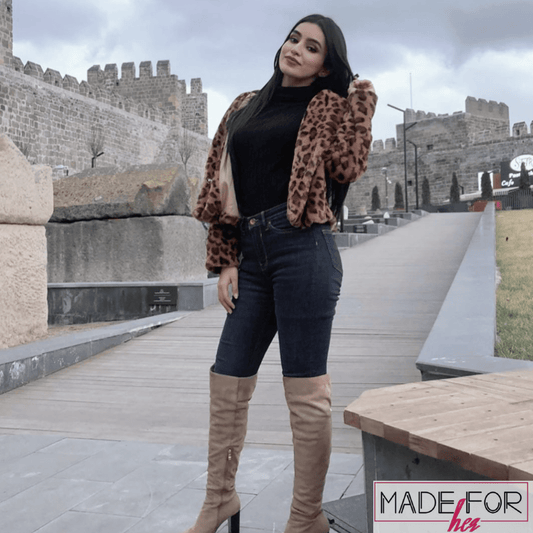 Ankita Sharma In Our Leopard Furr Coat - Made For Her Label