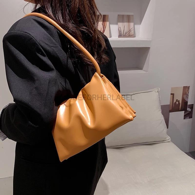Korean Style Simple Solid Casual Shoulder Bag