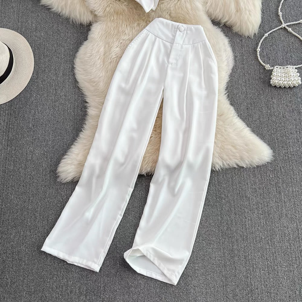 Karter White Tube Top With Pants Co-ords