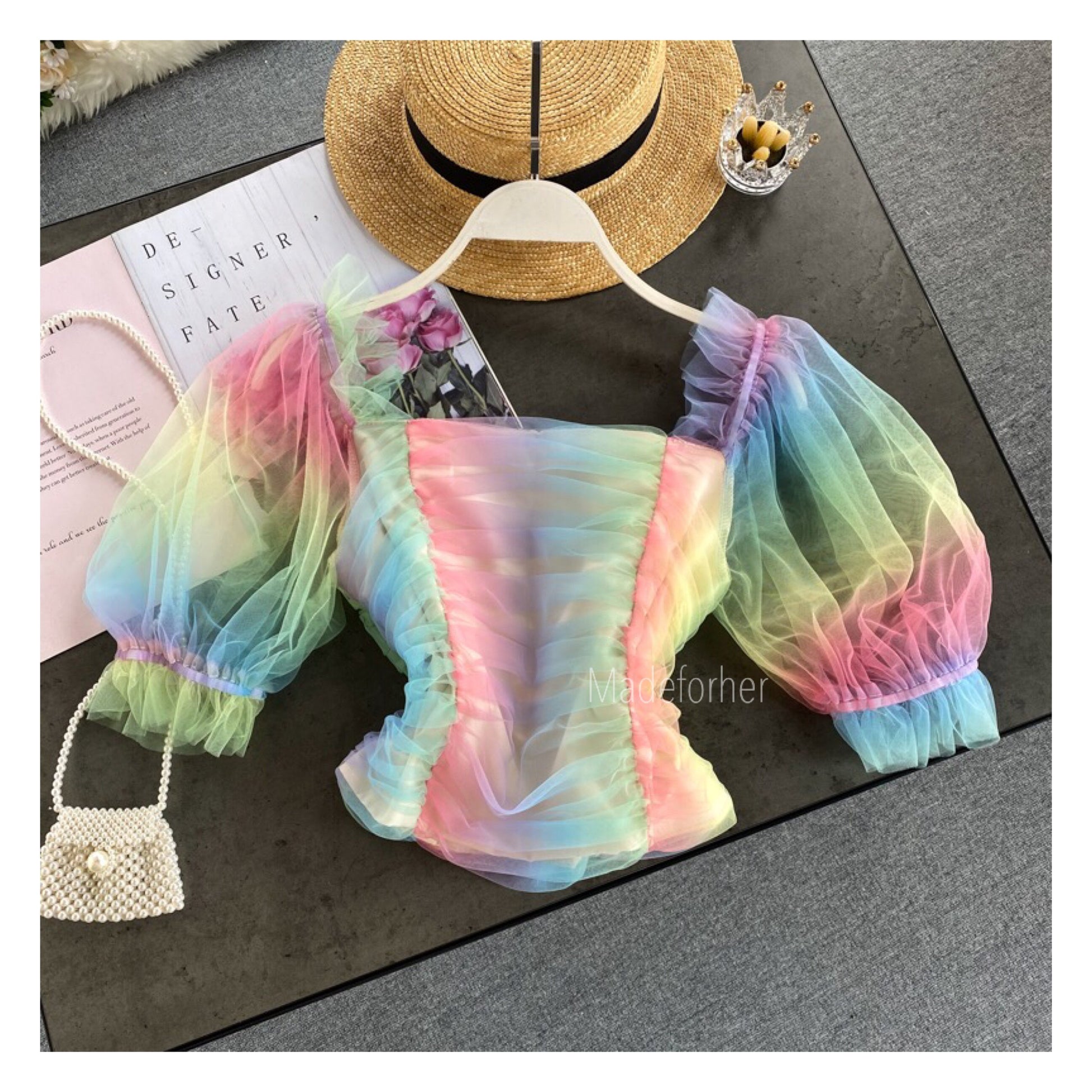 Bella Rainbow Top - Made For Her Label