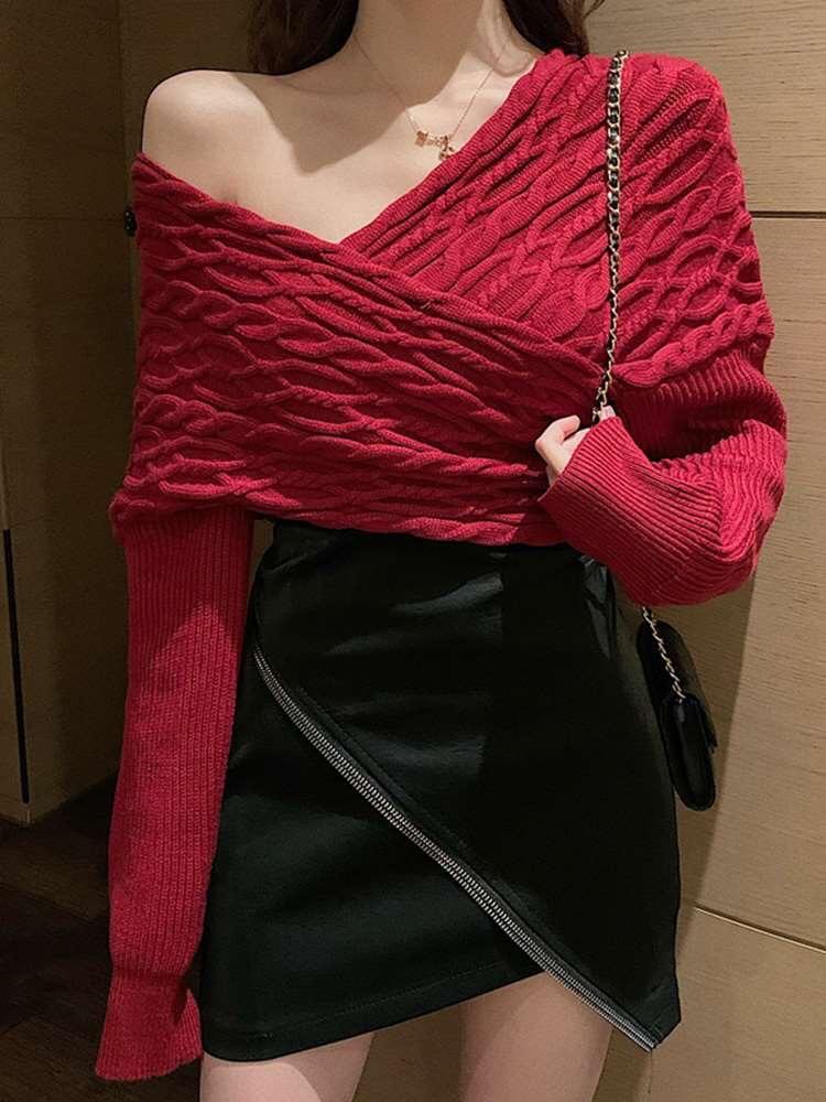 Zoe Off Shoulder Sweater - Made For Her Label