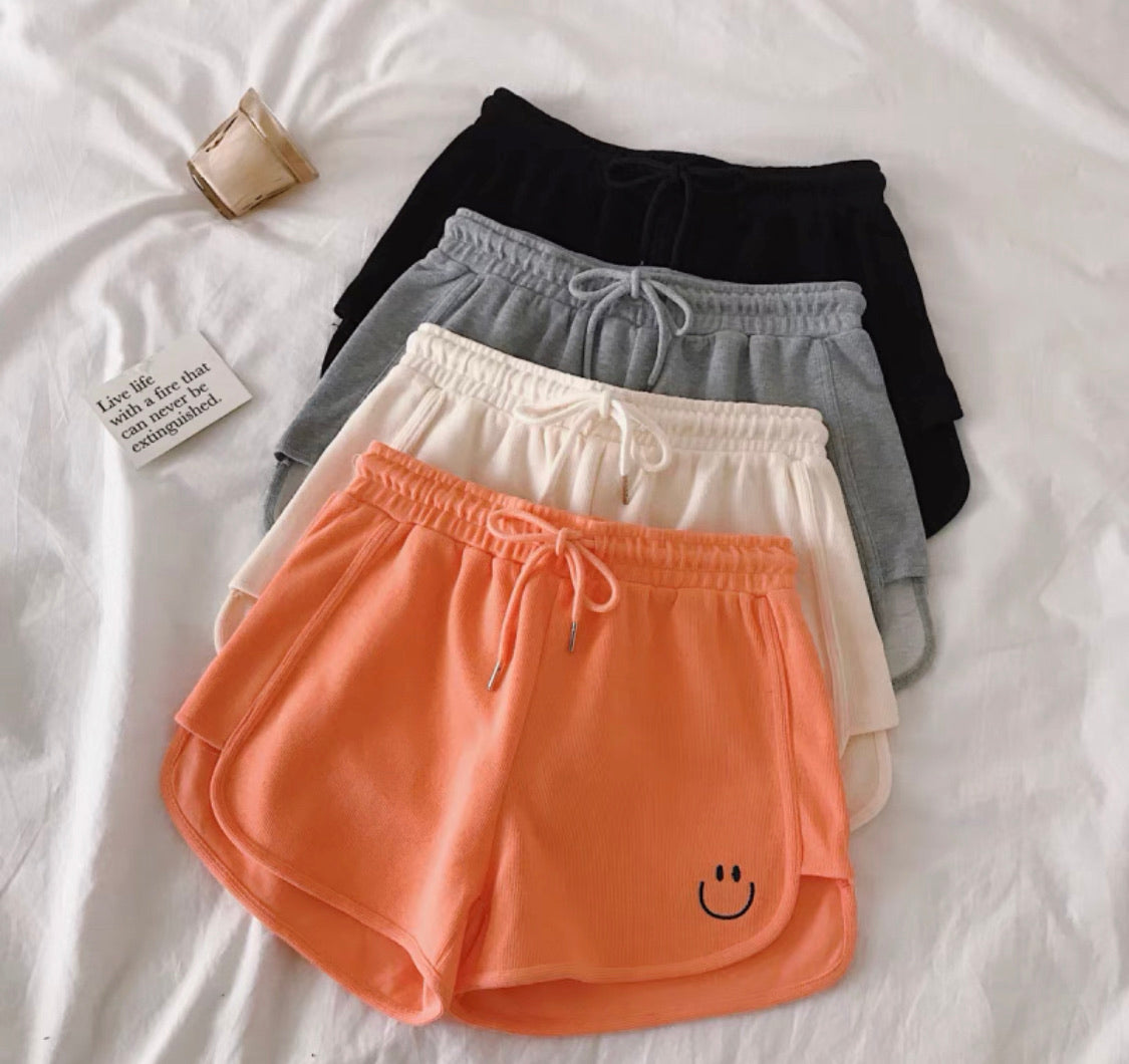 Smiley Cotton Casual Shorts