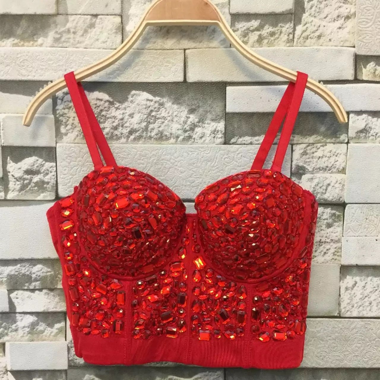 Rhinestone Beaded Bustier - Made For Her Label