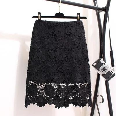 High Waisted Hollow Out Lace Skirt - Made For Her Label