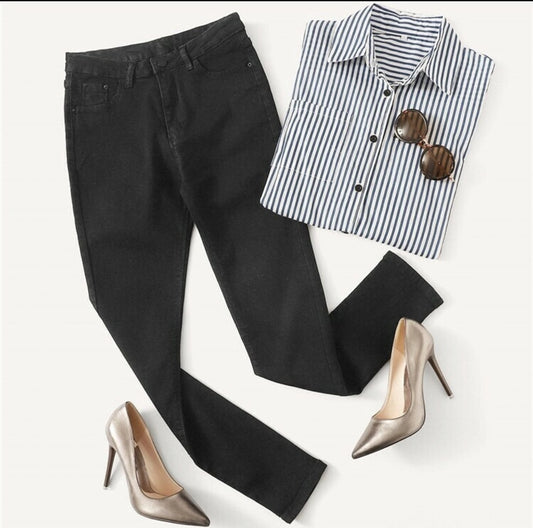 High Waist Stretch Skinny Jeans