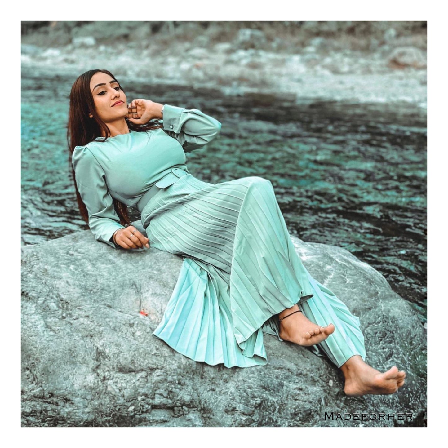 Meet Dhawan In Our Doanna Pleated Jumpsuit - Full Sleeves