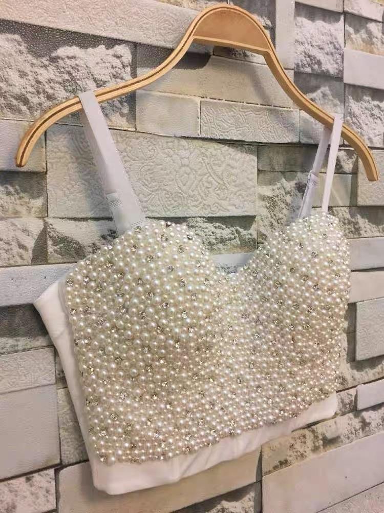 Hand Made Pearl Beaded Bustier - Made For Her Label