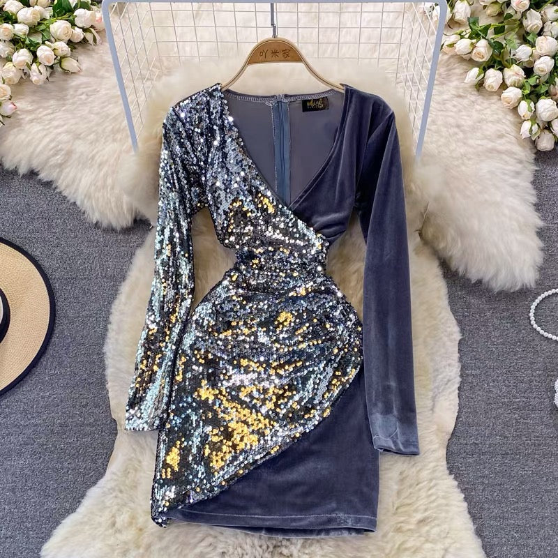 Customer Ekta In Our Blisse Velvet Sequin Dress