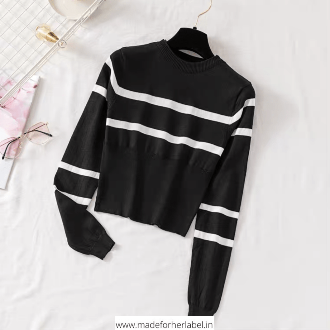 Azaria Striped Sweater - Made For Her Label