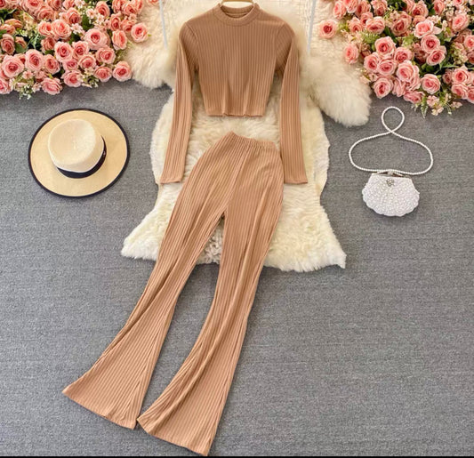 Freya Top With High Waisted Pants Set