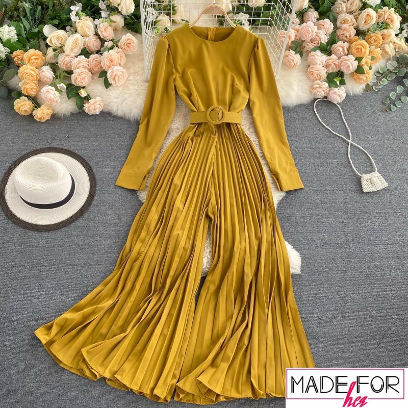 Naina In Our Doanna Pleated Jumpsuit - Full Sleeves - Made For Her Label