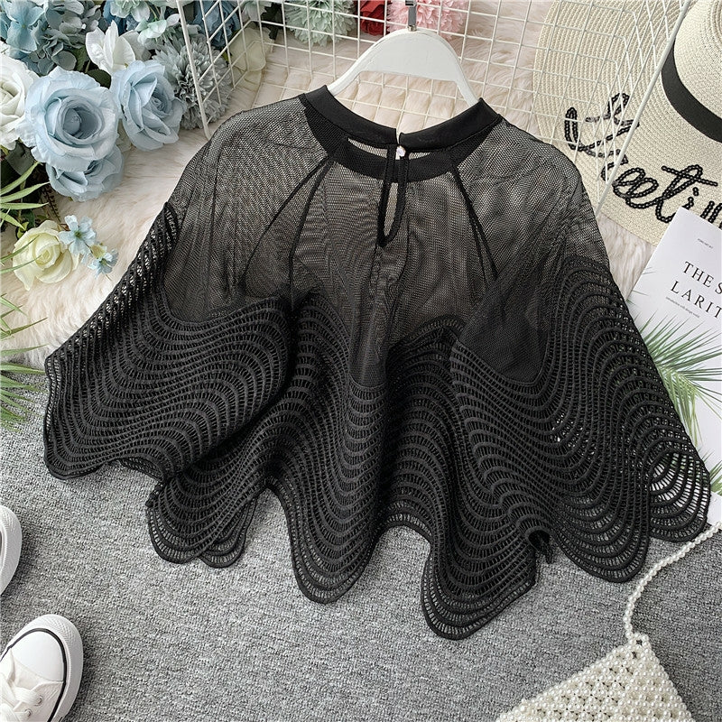 Evelyn Mesh Blouse Top - Made For Her Label