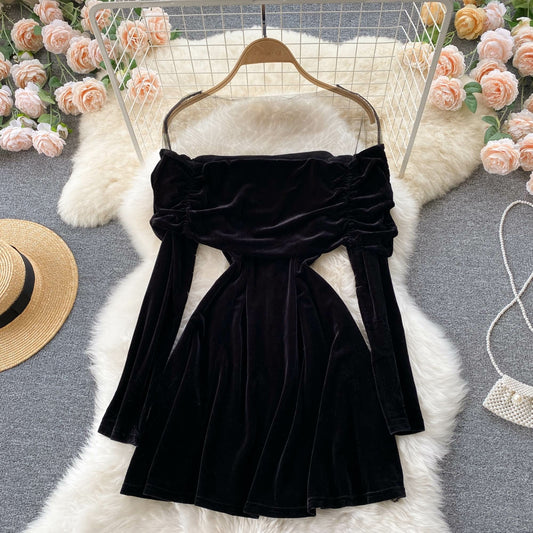 Vanessa Mesh Velvet Dress